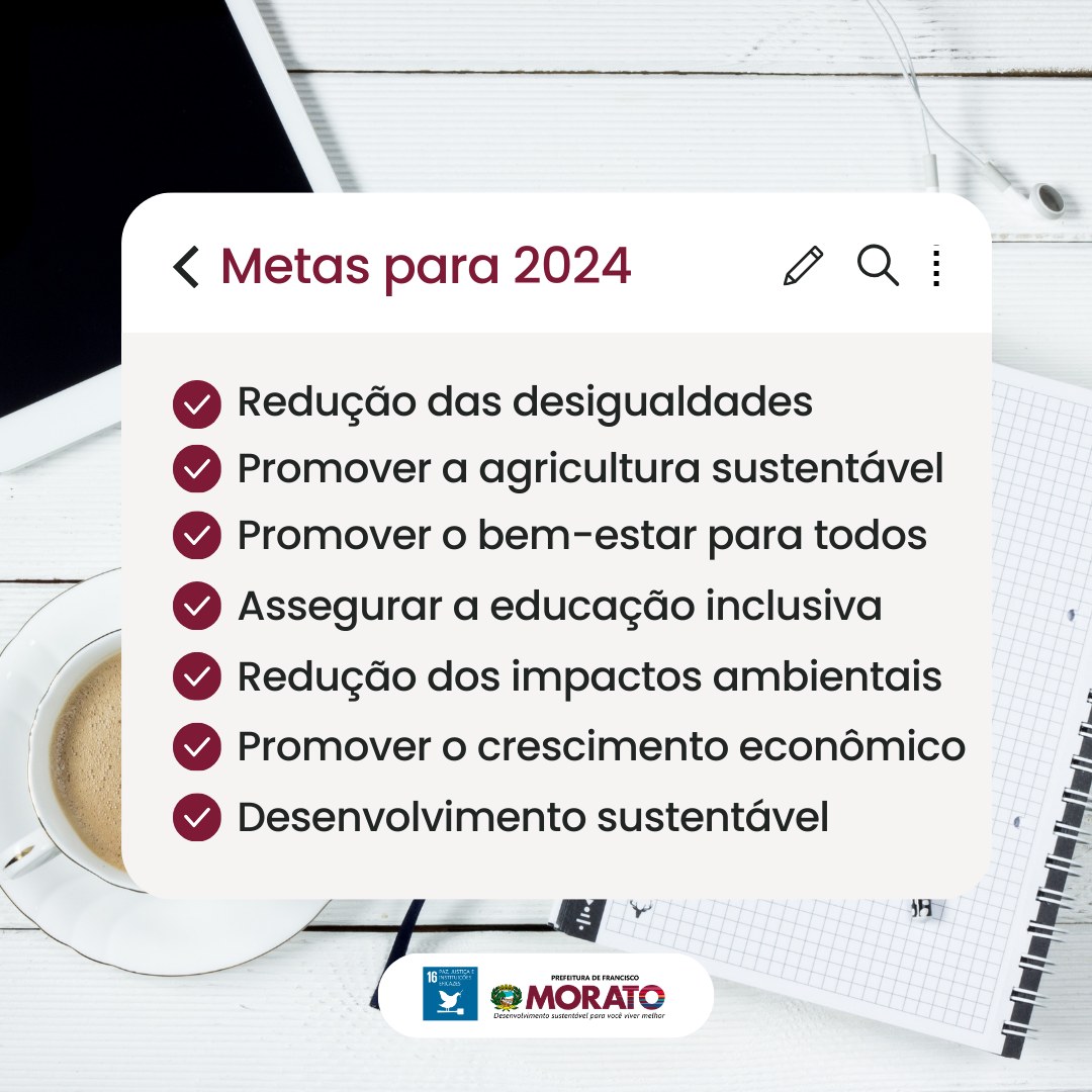 Metas para 2024 Jornal Cidade Agora