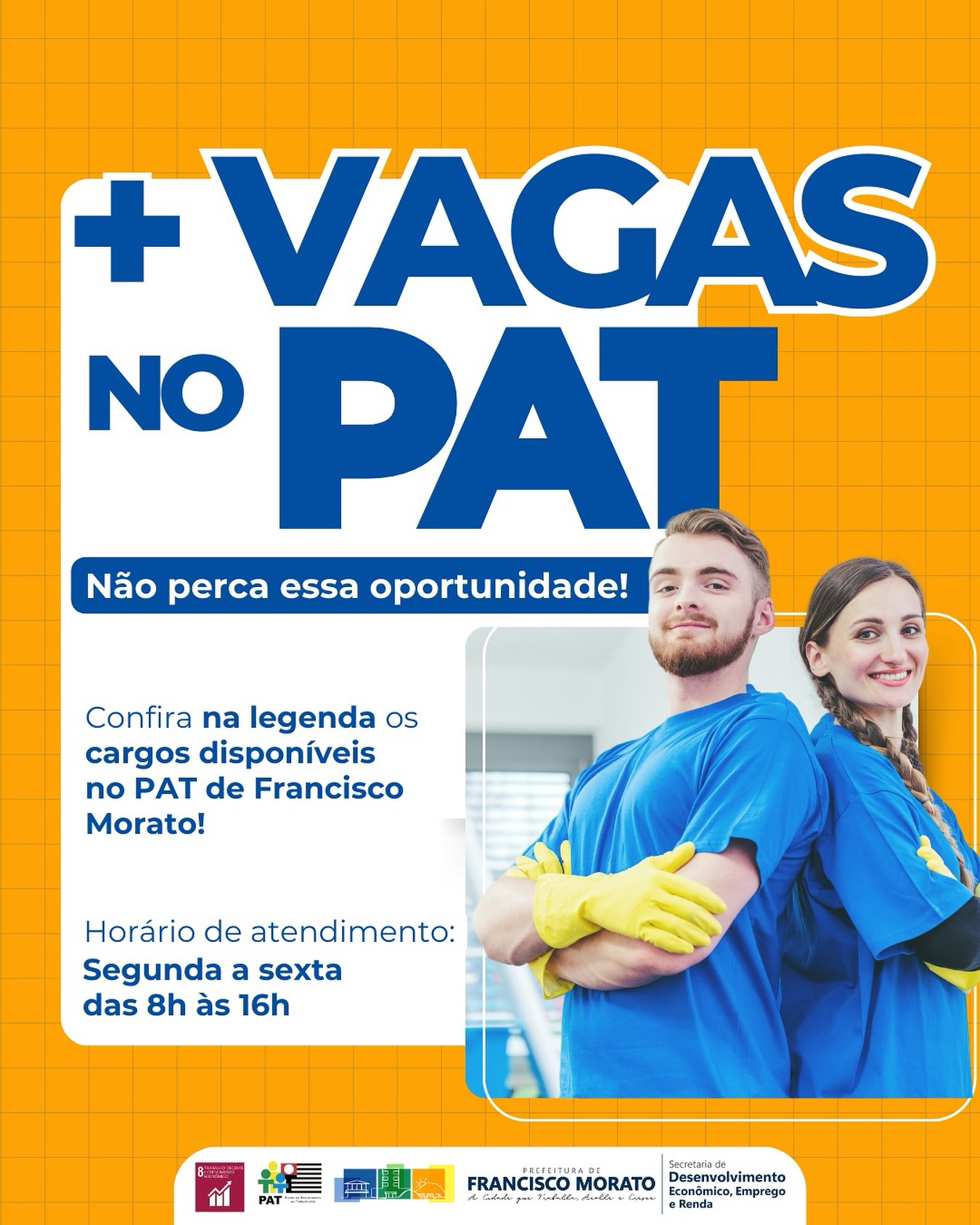 Vagas disponíveis no Posto de Atendimento ao Trabalhador (PAT) de Francisco Morato