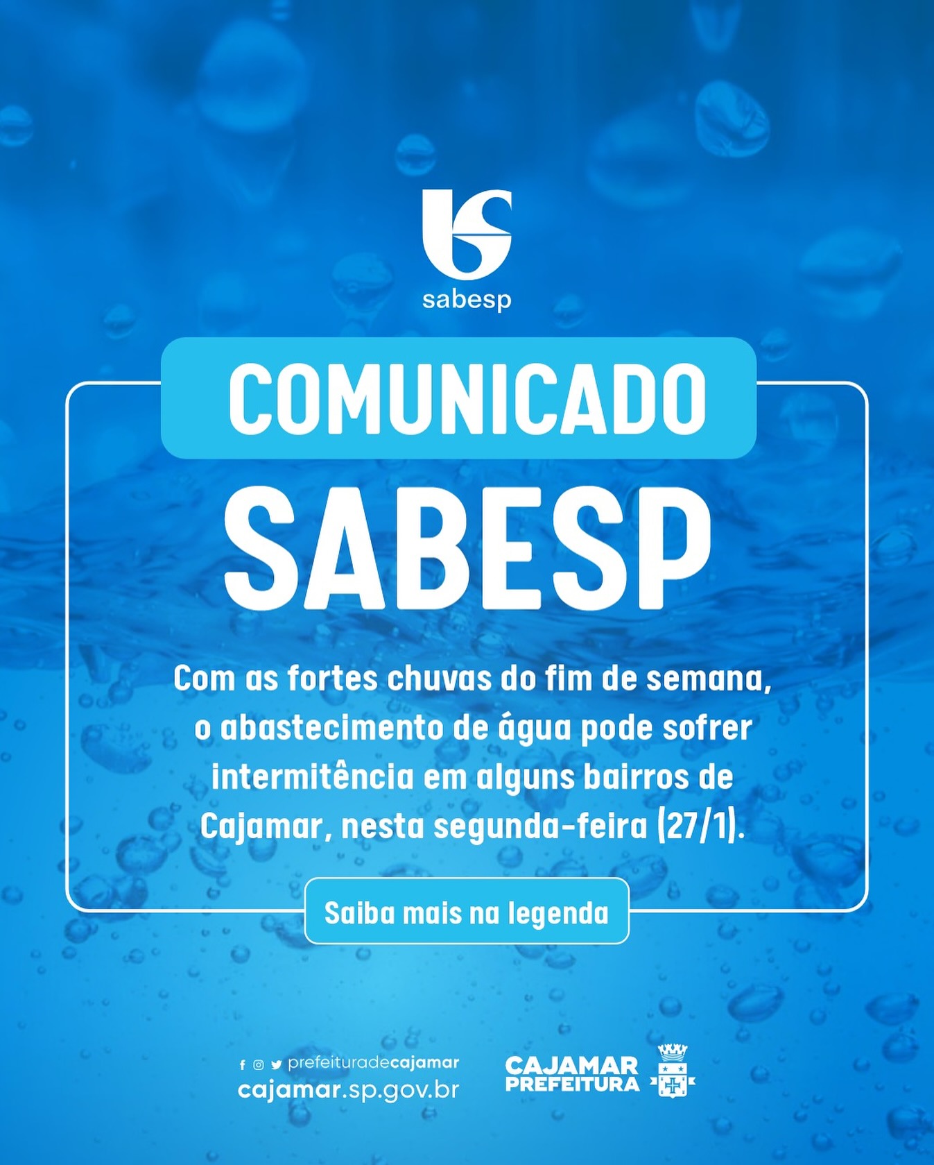 Comunicado Sabesp