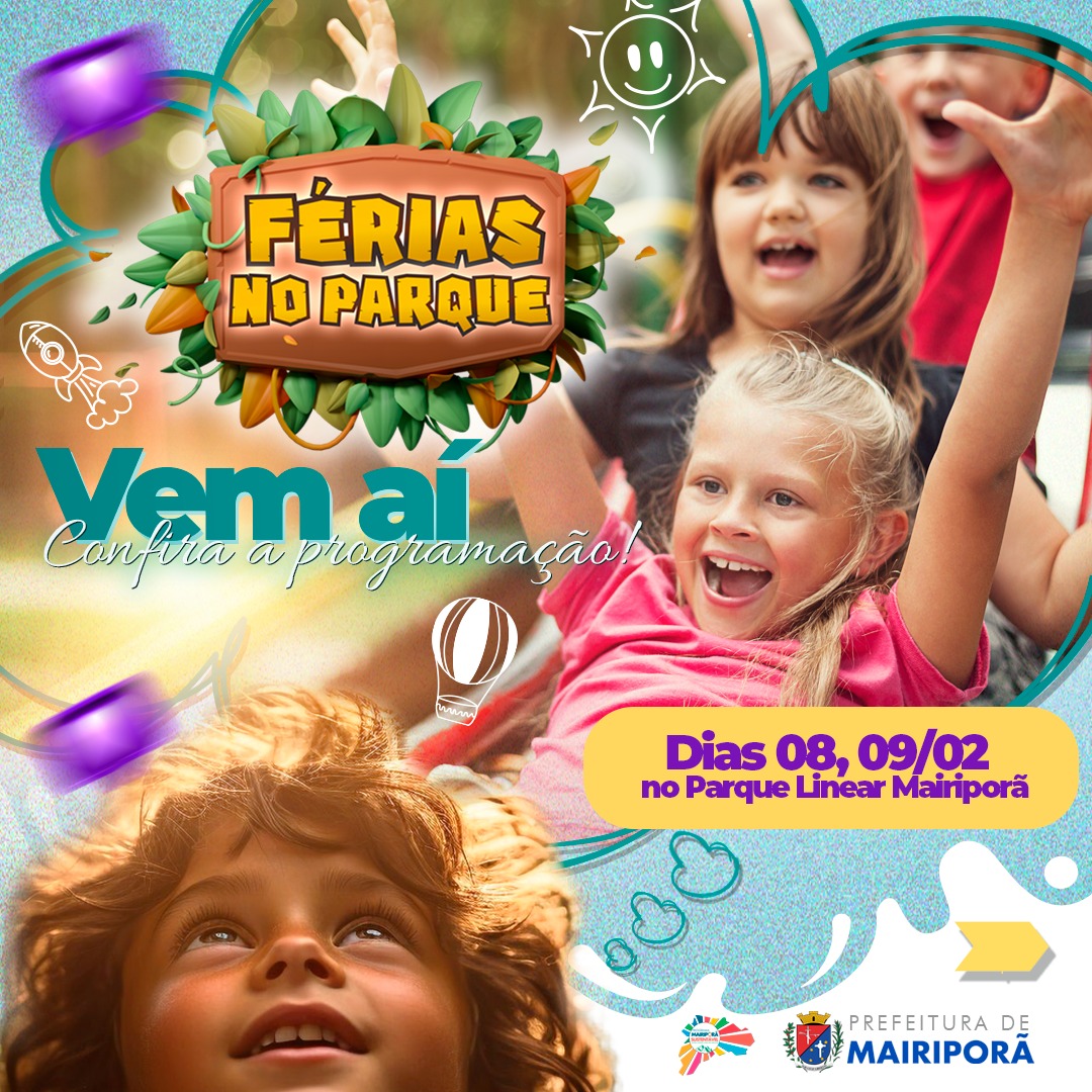 Vem aí férias no Parque