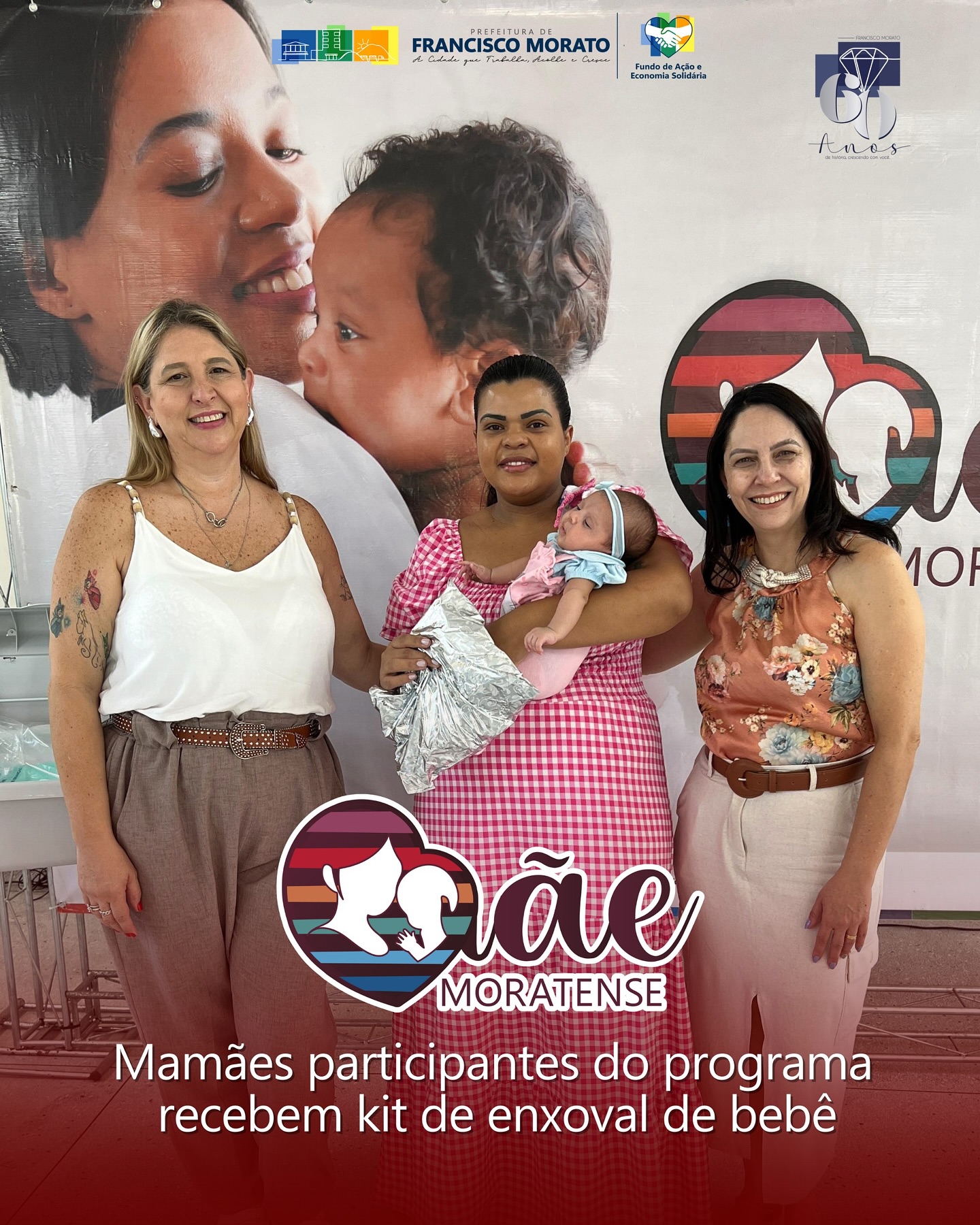 Programa “Mãe Moratense” promove reunião com palestra sobre amamentação e entrega de kits para bebês